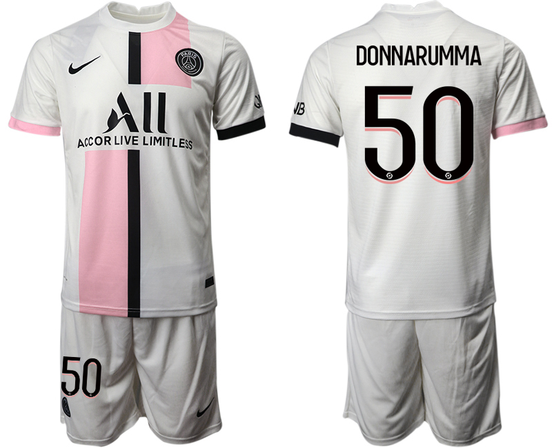 Men 2021-2022 Club Paris St German away white #50 Soccer Jersey->paris st german jersey->Soccer Club Jersey